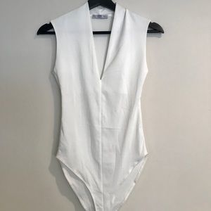 Zara Collection V-neck Bodysuit- White